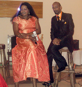 Daddy de Maximo (R) and Aline Gahongayire were the MCs