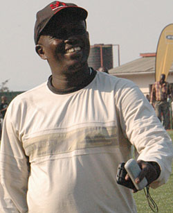 SC Kiyovu coach Jean Marie Ntagwabira was left fuming at the referee's decision. 