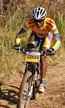 Adrien Niyonshuti is making a name for himself down south. The 23-year-old is ejoying a good season with MTN-Energade