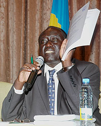 PRESENTED BILL; Tharcisse Karugarama (File photo)