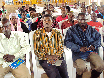A cross section of farmers during the training (Photo; S. Rwembeho)