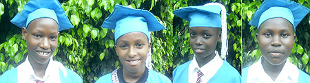 L-R : Sarah Mukeshimana ; Ali Ismail ; Bright Higiro  ;  Sandrine Nayituriki