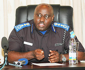 CAUTIONED; Commissioner General of Police, Emmanuel Gasana (File photo)