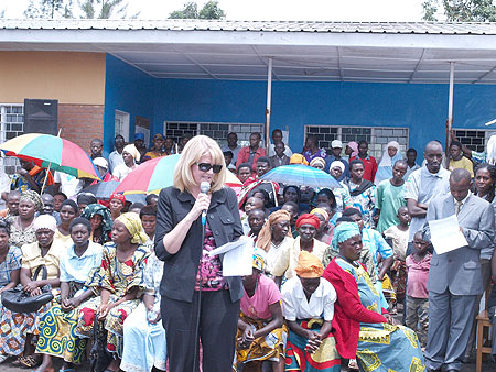 Anne Smith, CHF International country director,  delivering her speech at the function. (Photo / R.  Mugabe)
