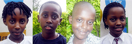 L-R : Nicholas Ngamije ; Rachael Ukeye ;Joseph Manzi ; Gloria Nishiwe