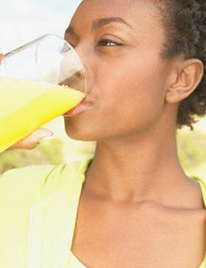 Researchers warn that women should consider cutting back on orange juice and fizzy drinks to reduce their risk of gout.