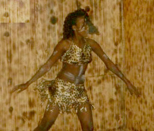 A queen dancer on stage.