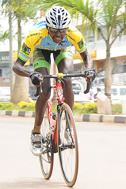 RARING TO GO; Gasore Hategeka is featuring for Team Rwanda Karisimbi. (Photo T. Kisambira)