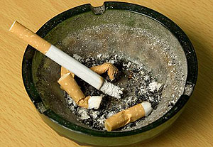 A study looking at the effect of radiotherapy on head and neck cancer found 82 per cent of non-smokers were disease-free after three years compared to 65 per cent of ex-smokers.