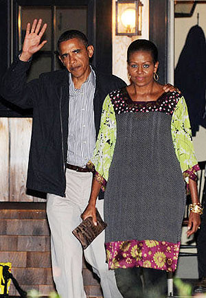 Michelle Obama multi print tunic