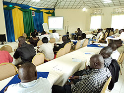 CDLS partners during the meeting at Hotel Urumuli on Thursday. photo by A.Gahene