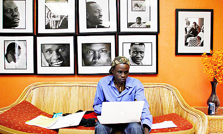 Achuil Deng at the AZ Lost Boys Center, where records of the refugeesu2019 early lives are kept. (Photo: NYTimes)