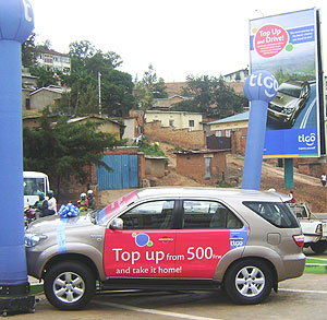 Tigo's brand new Toyota Fortuner which is up for grabs (Courstey Photo) 