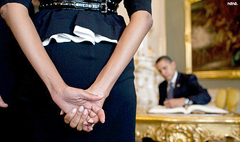 Baracka Obama and Michelle Obama