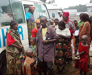 Some of the returnees from DRC at the Kiziba Camp before reintergration. No Rwandan will be accorded status by next year (File Photo)
