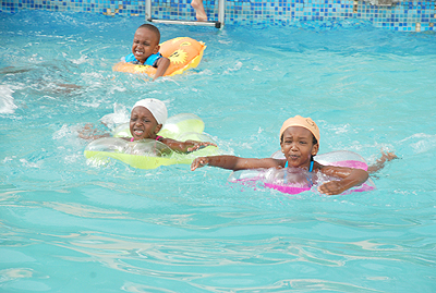 Kid showcased their swimming talent in the competition.