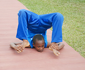 Unbelievable flexibility. This acrobat was fun for the children.