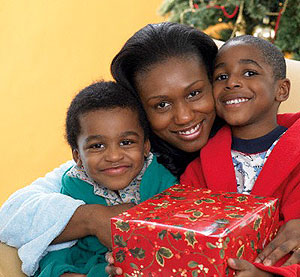 Exchange gifts at home.