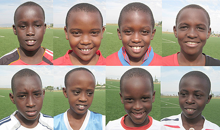 Clockwise: Yves Shema, Leonelle Ndemezo, Derrick Ishimwe, Geoffrey Ineza, Chris Nshuti, Shema Derrick, Derrick Manzi, William Mutaganda.  