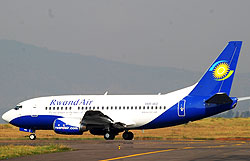 RwandAir strongly contributed to the growth in aviation activity in the country following the purchase of more aircrafts and opening new routes(File Photo)
