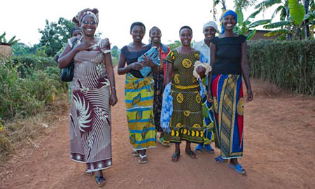 Odette Kayiere, left, winner of the Guardianu2019s International Development Award together with her collegues.(Internet Photo)