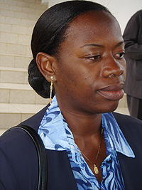Commerce Minister Monique Nsanzabaganwa  was present in Parliament yesterday