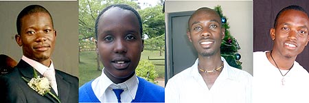 L-R : Jesse Maxella ; Sheha Mugabekazi ; Frank Kalisa ; Tom Muyomba