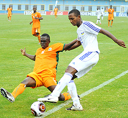 Justin Mico scored Rwanda's winner against Cote d'Ivoire in yesterday's semi final match. (Photo /T. Kisambira)