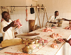 RBS wants producers and  dealers to improve the quality of meat products (File T.Kisambira)