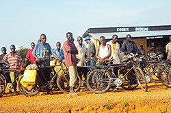 Burundians at Ntemba border, waiting for clearence to go Ruhuha market in Bugesera. (Photo S. Rwembeho)