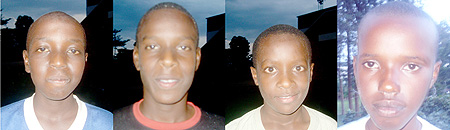 L-R : Jean Claude Dusabimana ; Benon Ahishakiye ; Orchide Irakoze ; Claude Kalisa