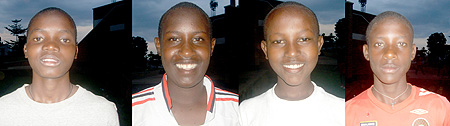 L-R : Pierre Habinshuti ; Roxane Iraguha ; Christopher Biramahire ;Arnold Mutaga
