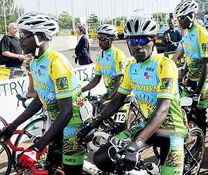 Team Rwanda cyclists during last year's Tour of Rwanda. (File Photo)