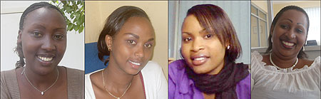 L-R : Cecile Umulisa ; Angel Umulisa ; Chantal Uwase, ; Deborah Uwase