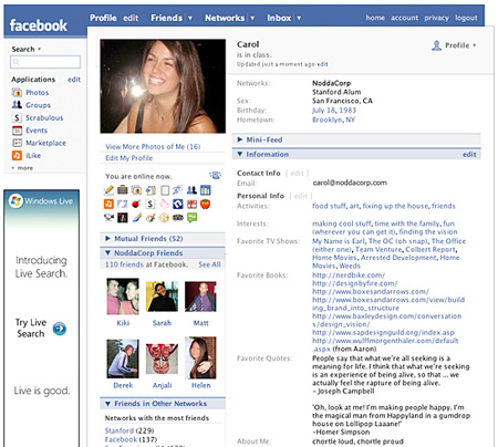 Displaying all your basic information on Facebook is a call for ID theft.