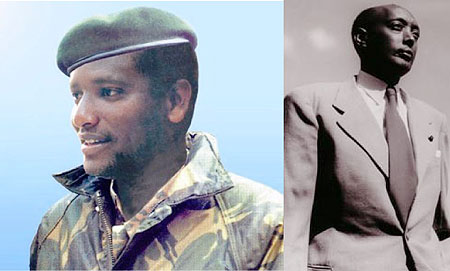 L-R : Major General Fred Gisa Rwigema ; King Mutara III Rudahigwa Charles Lu00e9on Pierre