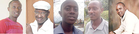 L-R : Pascal Kagarama ;Aimable Twahirwa ; Isaac Murenzi ;Robert Byarugaba ;Elyse Byiringiro   
