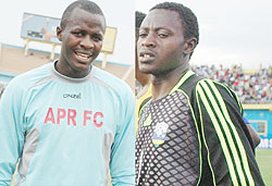 L-R : IN: Jean Claude Ndoli is expected to start in goal for Amavubi ; OUT: Bakame has been left out because of a fever.(File Photo)