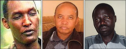 L-R : Kayumba Nyamwasa ; Patrick Karegyeya ; Lt.Col. Abraham Sam Bisengimana