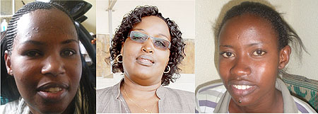 L-R : Florence Zawadi ; Felicity Rwemalika ; Devota Uwamahoro