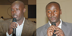 L-R : IN RACE Paul Jules Ndamage ; CONTESTING; Willy Ndizeye