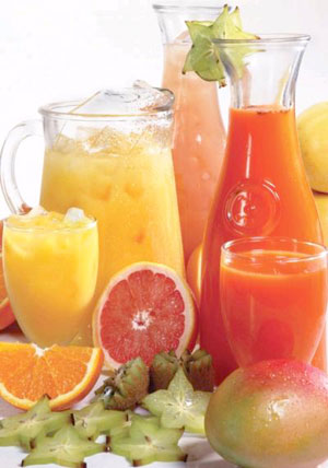 Fruits are healthy body cleansers.  Eating lots of fruit and drinking plenty of juice detoxicates your body.