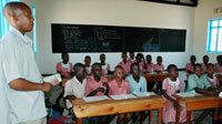 Primary school children during a class session. Teacher motivation has become a priority for the Education sector. (File Photo)