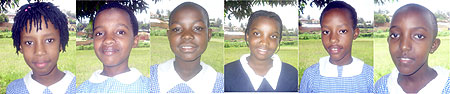 L-R : Grace Kwizera ; Rachael Kirenga ;Ruth Ufitimbabazi ;Munira Umutoni ;  Evelyn Keza