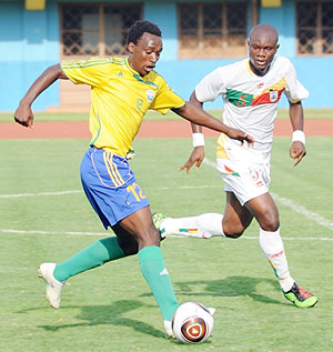 Kipson in action during last year's Cecafa Senior Challenge Cup. The 17-year-old has also been drafted in the squad to face Burundi. (File photo)