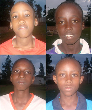 L-R: Lionelle Bayubahe; Alpha Bruno Rugamba; Fidele Muhire; Niyosenga