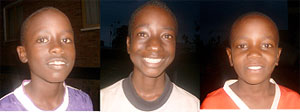 L-R: Olivier Habineza; Moise Hategekimana; Belthra Ndayishyimiye