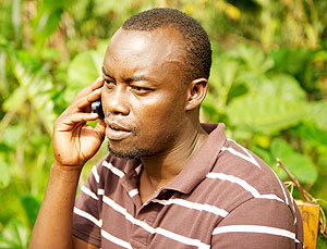 Greg Bakunzi, Co-founder of Amahoro Tourism Association (ATA), an umbrella network of thirteen different community groups. (Photo M. Darrough).