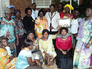 Congolese women after meeting with Jeanne du2019Arc Mujawamariya, MIGEPROF minister. (Courtesy Photo)