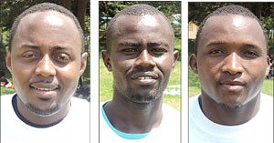 L-R: Didier Kamanzi; Olivier Uwamahoro ; Benjamin Akami